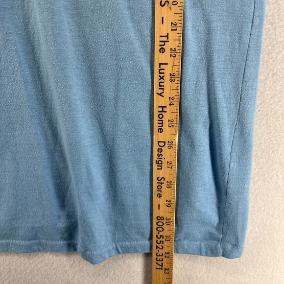 KING SIZE Tank Top Mens XLT Tall Beach Sunset Beachwear Single Stitch Blue VTG - Picture 10 of 11